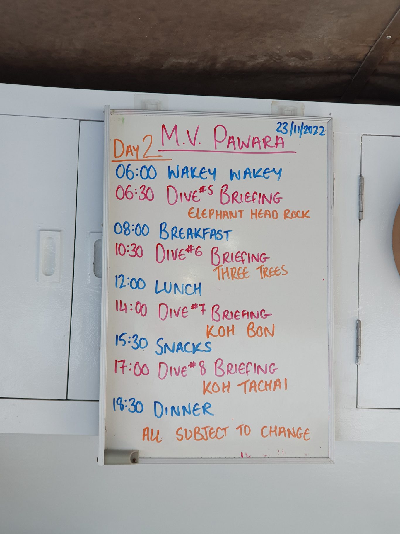 Tauchplan - Tag 2 Tauchplan - Tag 2