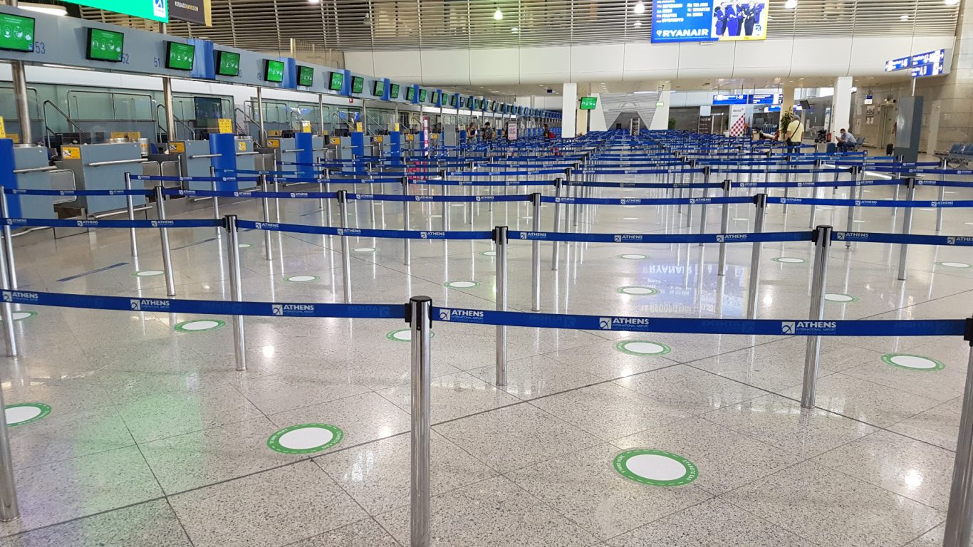 Dank Corona fast komplett verwaist: Flughafen Athen-Eleftherios