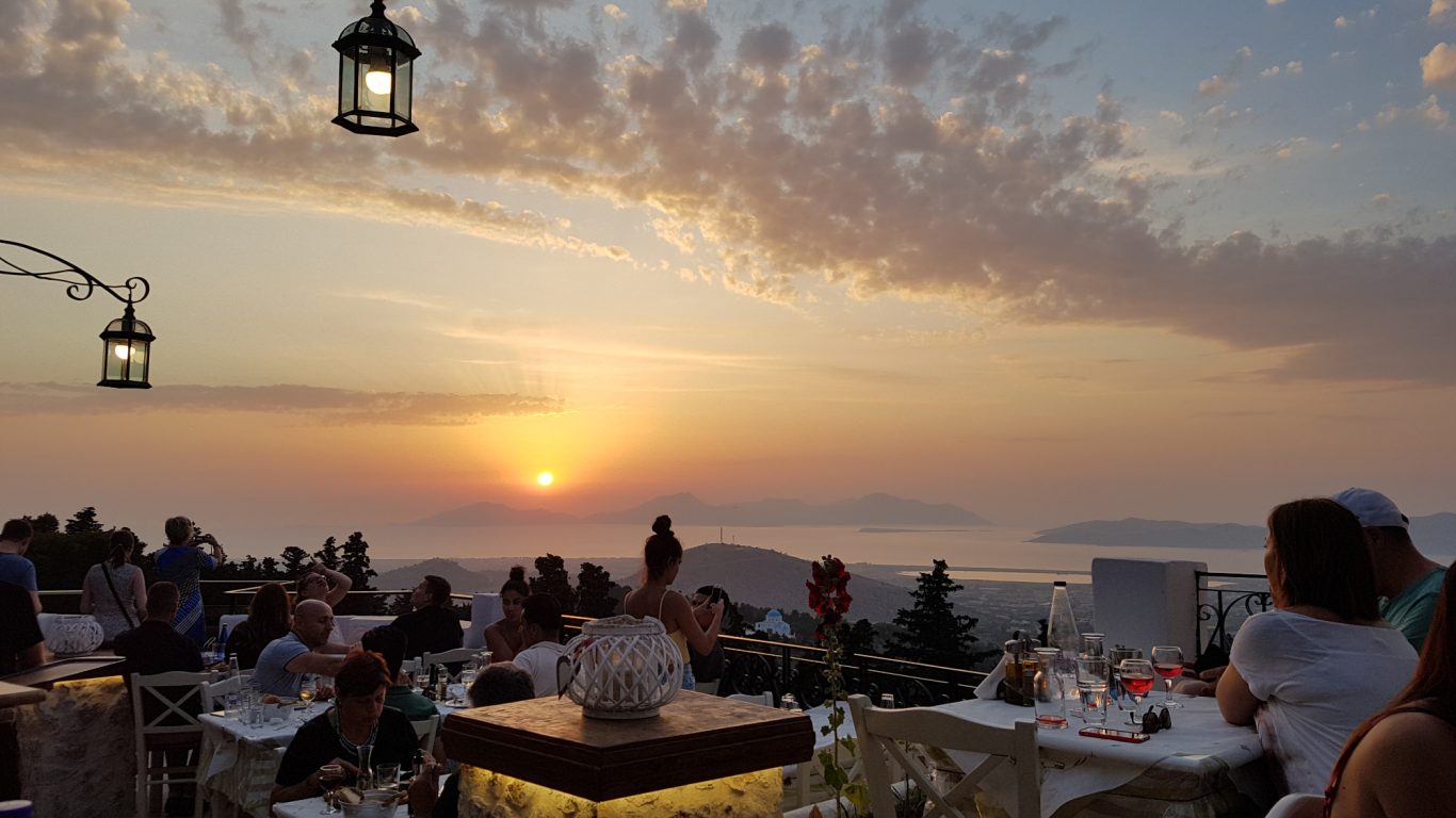 Bergdorf Zia bei Sonnenuntergang
